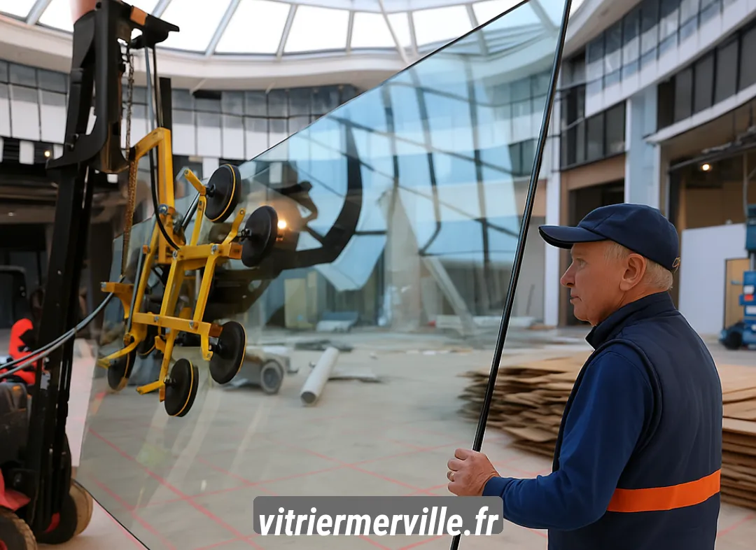 Remplacement de vitrine magasin Merville